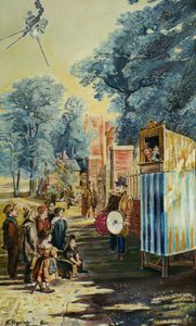 O espetáculo (Punch And Judy) (pintura) de Kevin Parrish