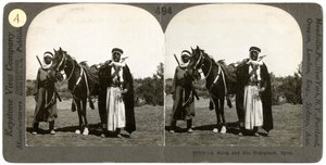Um xeque e seu guarda-costas, Síria, de 1900. de Keystone View Company