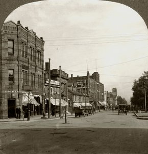 Grafton Street, Charlottetown, Ilha do Príncipe Edward, Canadá, início do século XX. de Keystone View Company