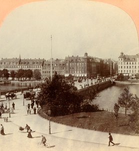 Ponte da rainha Louise, Copenhaga, Dinamarca, 1901.