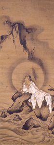 Kannon (Avalokitesvara) em vestes brancas de Kichizan Mincho