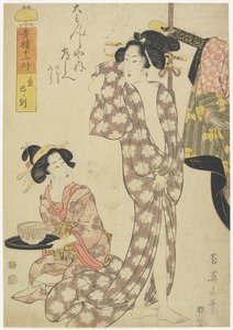 Hora da Serpente (10h), 1812 de Kikukawa Eizan