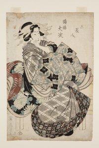 ?yodo do Tsuru-r? (Tsuru-r? ?yodo) (impressão a cores do bloco de madeira) de Kikukawa Eizan