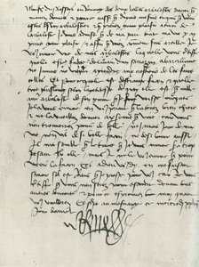 Carta do Rei René de Anjou, século XV, 1934. de King of Naples Rene of Anjou