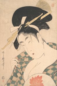 Uma cortesã, do final do século XVIII e início do século XIX. de Kitagawa Utamaro