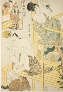 Ato Sete, da série "Tesouro dos Retentores Leais (Chushingura) (Shichi-damme)" de Kitagawa Utamaro