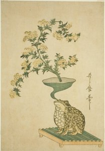 Um Arranjo de Valeriana (Ominaeshi) e Flores de Sino Chinesas (Kikyo) de Kitagawa Utamaro