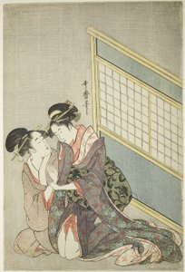 Almofada dupla de Kitagawa Utamaro