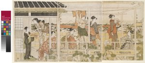 Roupa de secagem de Kitagawa Utamaro