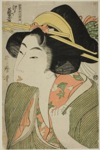 Gueixa Edo, da série "Guia de estilos femininos contemporâneos (Tosei onna fuzoku tsu)" de Kitagawa Utamaro