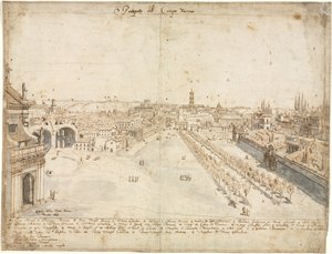 Dezoito Vistas de Roma: O Campo Vaccino (Fórum Romano) de Kitagawa Utamaro
