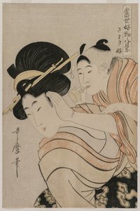 Amante de ruído da série Oito visões de coisas favoritas do mundo de hoje de Kitagawa Utamaro