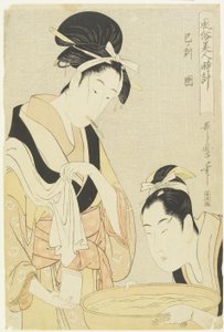 Hora da Cobra, Mantida, 1798-1799 de Kitagawa Utamaro