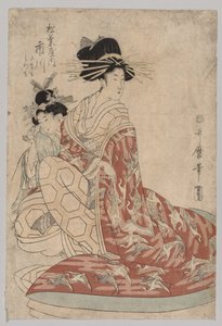 Ichikawa de agulhas de pinheiro de Kitagawa Utamaro