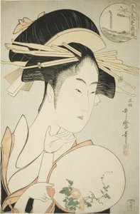 Kisegawa do Matsubaya, c.1795-96 (impressão em xilogravura a cores; oban) de Kitagawa Utamaro