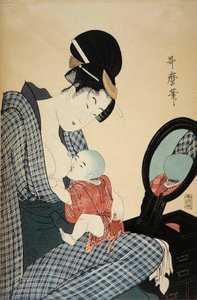 Mãe e filho, 1797. de Kitagawa Utamaro