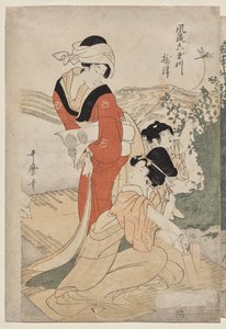Província de Musashi da série Fashionable Six Jewel Rivers (Furyu Mu Tamagawa) de Kitagawa Utamaro