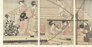 Pesca nocturna de Kitagawa Utamaro