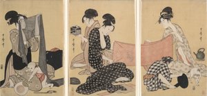 Trabalho de agulha de Kitagawa Utamaro