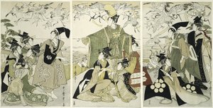 Palo dy da fonte Yoritomo Leah nova g c lane s em Yuigahama de Kitagawa Utamaro
