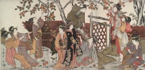 Colhedores de caqui de Kitagawa Utamaro
