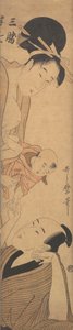 Plano de atividade de produção d sete e meia, não é? 1800. de Kitagawa Utamaro