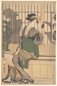 Sombras no shōji de Kitagawa Utamaro