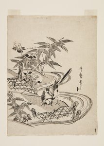 Sparrow (impressão em bloco de madeira a cores) de Kitagawa Utamaro