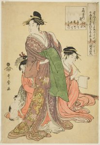 Takigawa do Ogiya de Kitagawa Utamaro