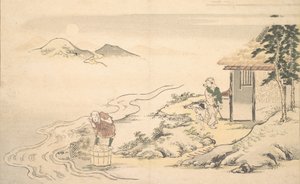 A Lua Cheia na Hora da Colheita da Imo, 8º mês, 1789. de Kitagawa Utamaro