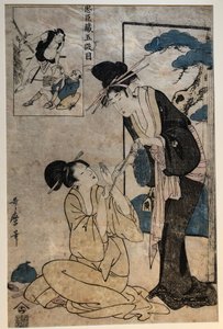 Duas mulheres no ato V, da série Chūshingura de Kitagawa Utamaro