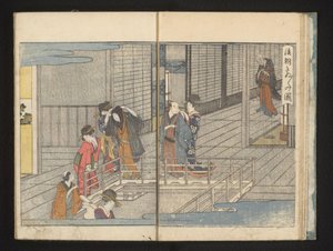 Partindo convidados de Kitagawa Utamaro