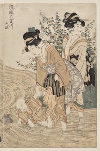 Província de Yamashiro da série Fashionable Six Jewel Rivers (Furyu Mu Tamagawa) de Kitagawa Utamaro
