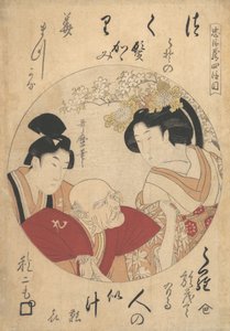 Jovem, velho e mulher, ca. 1798. de Kitagawa Utamaro