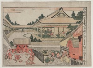 Chushingura: Ato III da série Imagens em Perspectiva para a Casa do Tesouro da Lealdade, c. 17