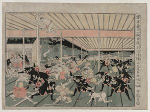 Chushingura: Ato XI da série Perspective Pictures para The Treasure House of Loyalty, c. 179