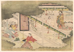 Um episódio dos Contos de Ise (Ise Monogatari) de Kitao Shigemasa