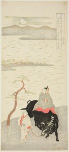O Poeta Sugawara Michizane de Kitao Shigemasa