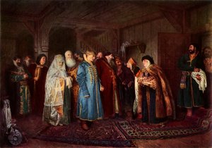 "Um Casamento Boyar", 1883, 1965. de Klavdi Vasilevich Lebedev