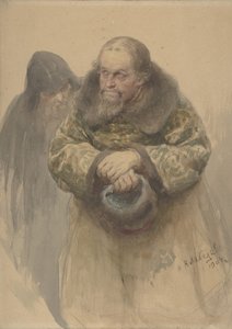 Dois homens russos, 1904. de Klavdi Vasilevich Lebedev
