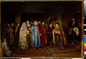 Mariage Boyard (boiard, boiar) au 16eme siecle, la mariee est coiffee d