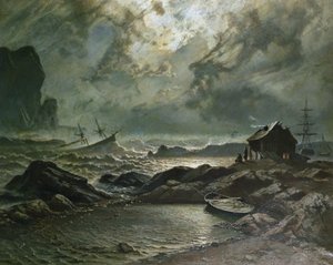 Tempestade na costa norueguesa