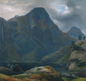 A chegada a Nærøyfjorden (fiorde)