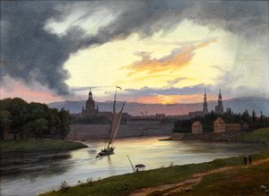 Norueguês:  Dresden ao pôr do sol Dresden ao pôr do sol