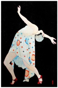 Art Deco moga ou dança moderna da menina de Kobayakawa Kiyoshi