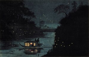 Pirilampos em Ochanomizu de Kobayashi Kiyochika