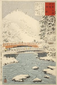 Shinkyō, ponte sagrada em Nikkō de Kobayashi Kiyochika