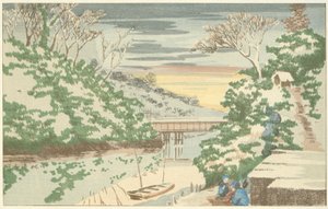 Neve em Ochanomizu de Kobayashi Kiyochika