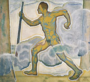 Der Wanderer - O caminhante ... (óleo sobre tela) de Koloman Moser
