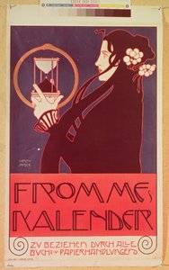 Design para o Calendário Frommes, para a 14ª Exposição da Secessão de Viena, 1902 (cor lito)